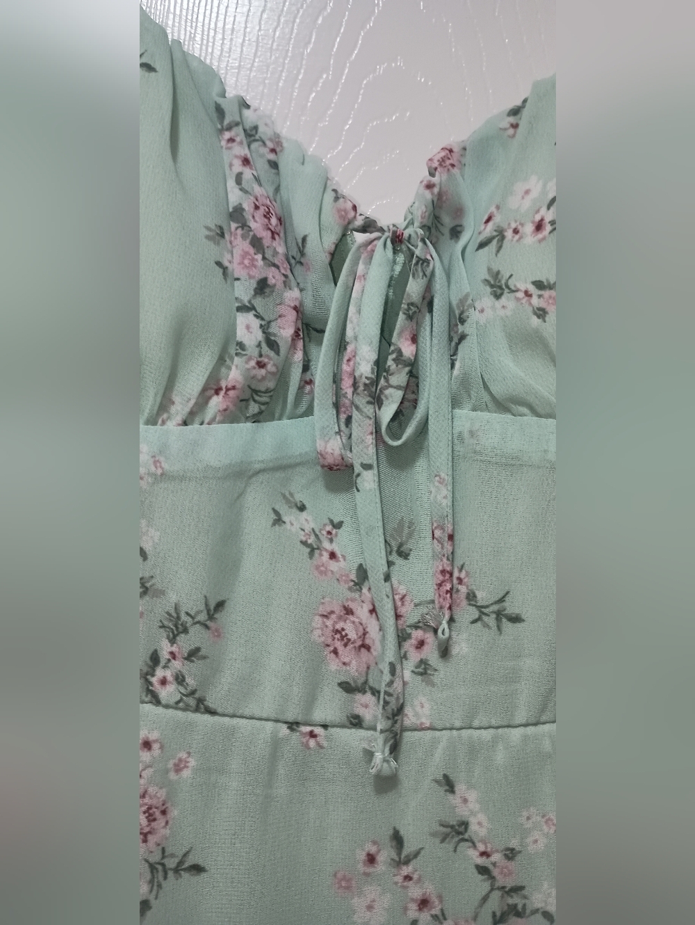 Windsor Maybelle Green Punk Floral Babydoll Maxi Dress Small - Picture 10 of 12